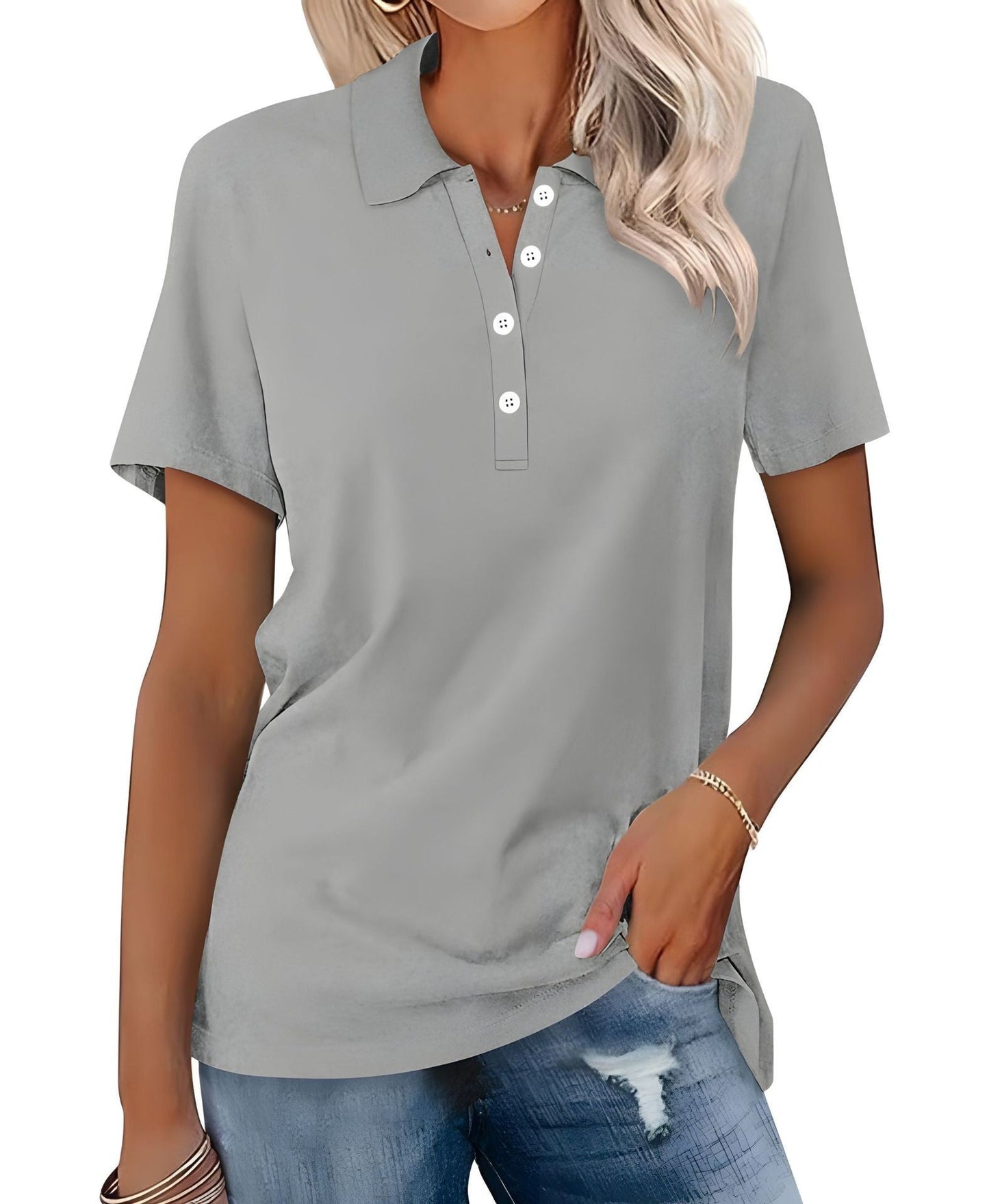 Julia™ - Hengittävä Polo-paita, jossa on Tyylikäs Ulkonäkö