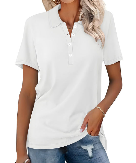 Julia™ - Hengittävä Polo-paita, jossa on Tyylikäs Ulkonäkö