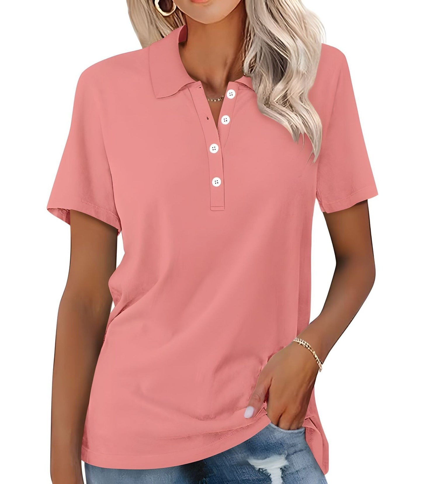 Julia™ - Hengittävä Polo-paita, jossa on Tyylikäs Ulkonäkö