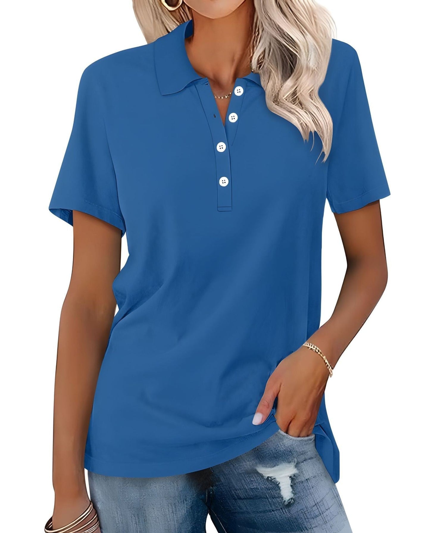 Julia™ - Hengittävä Polo-paita, jossa on Tyylikäs Ulkonäkö