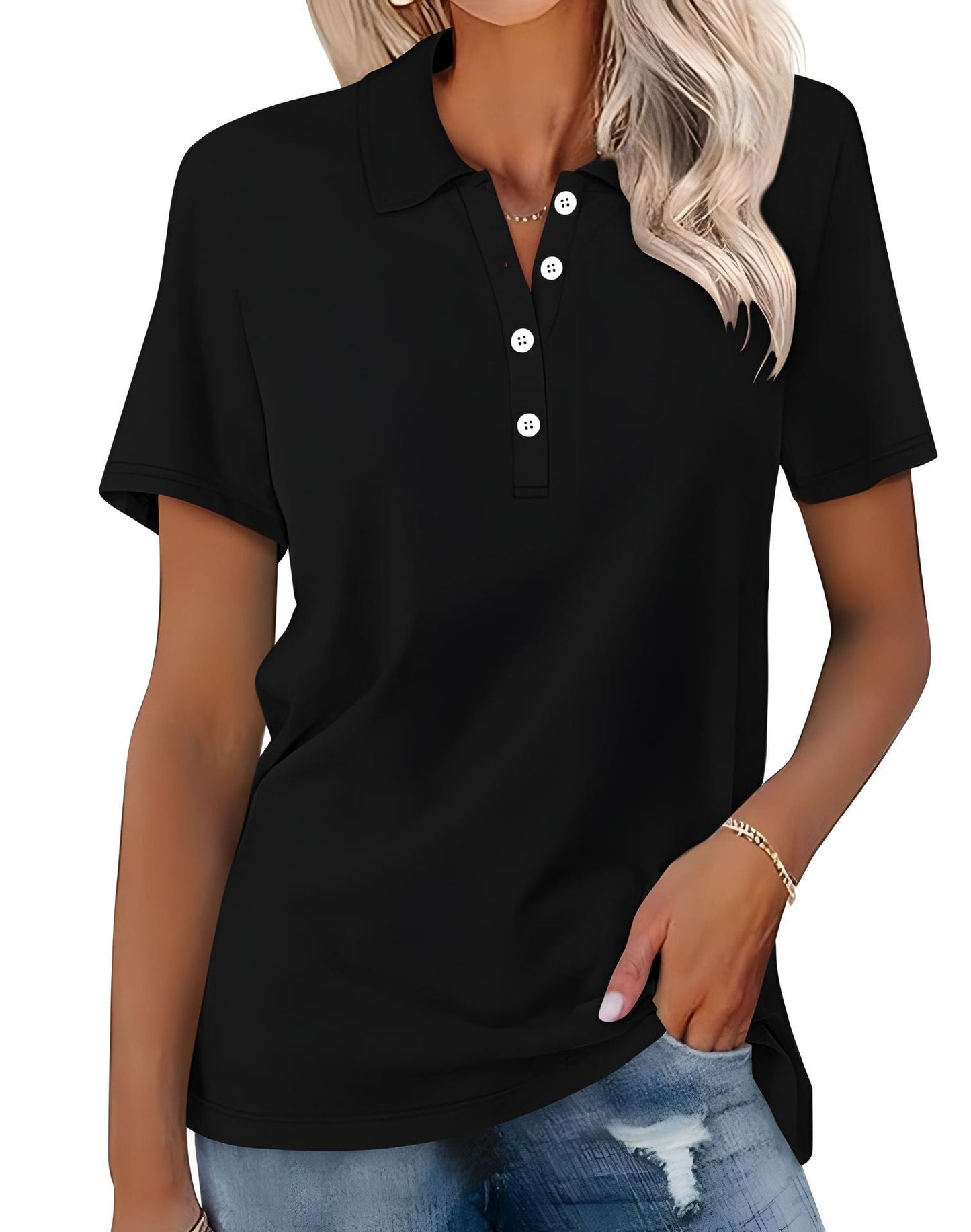 Julia™ - Hengittävä Polo-paita, jossa on Tyylikäs Ulkonäkö