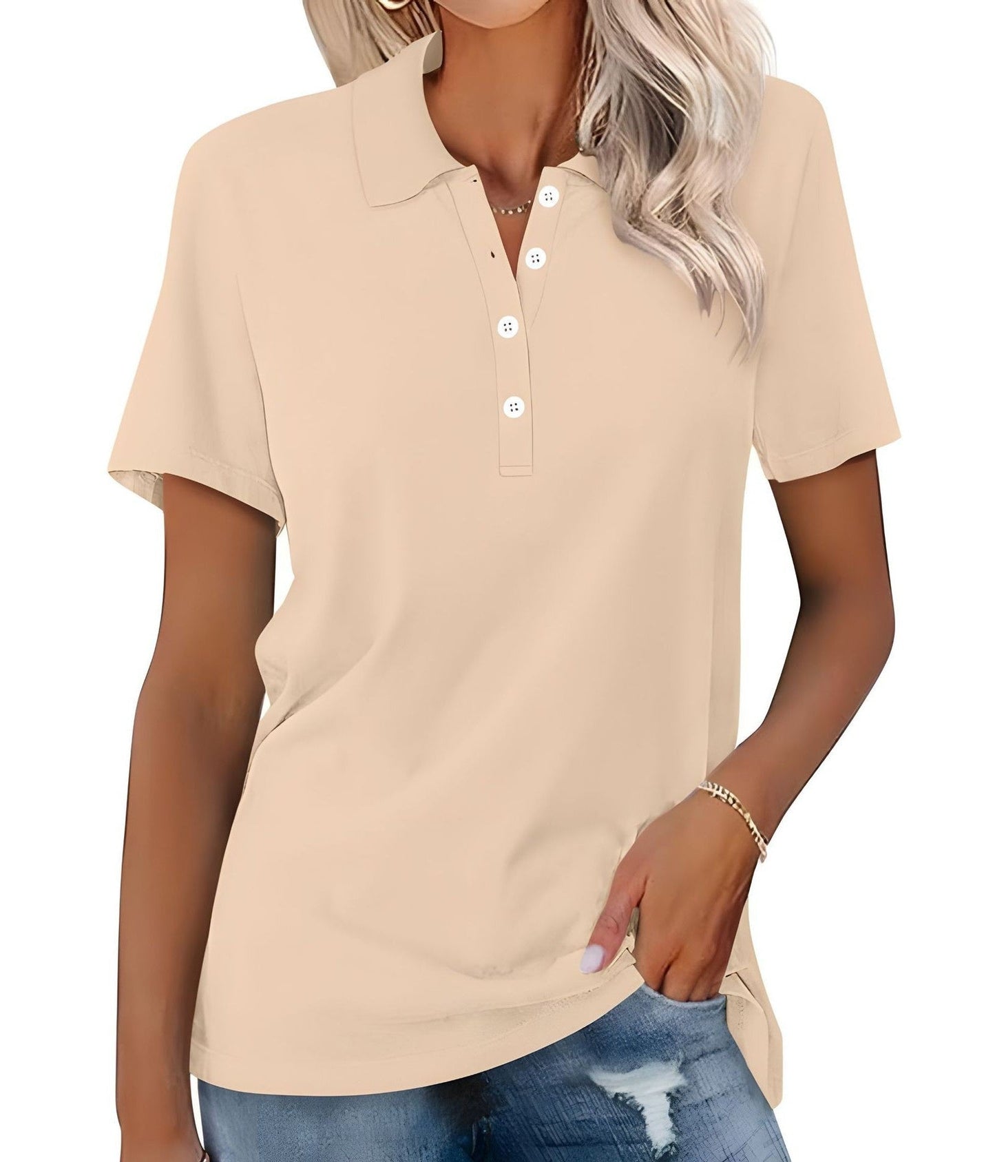 Julia™ - Hengittävä Polo-paita, jossa on Tyylikäs Ulkonäkö