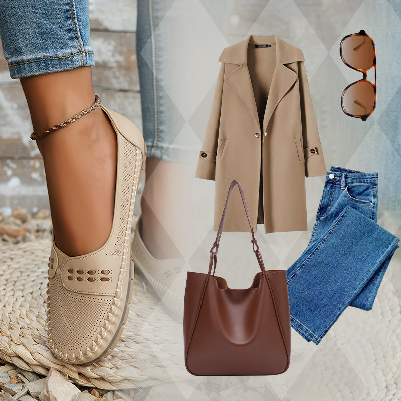 Krista™ | Nahkaloaferit vintage-tyylillä